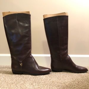 9 West Never Worn 8.5M Dark Brown Tall Boots!
